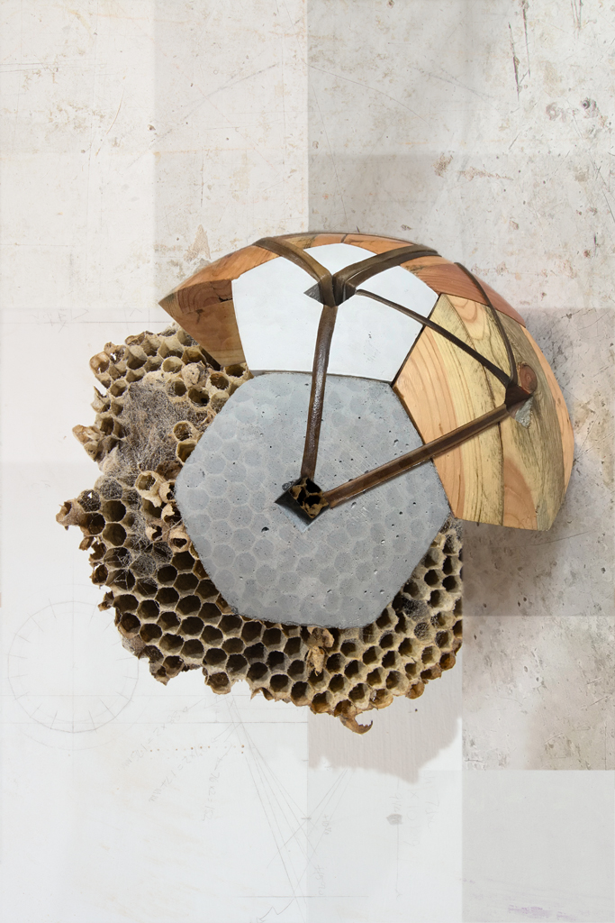 Photomontage de la série Faits divers de l'artiste François Mathieu. Elle se compose d'images tirées de son travail en sculpture.