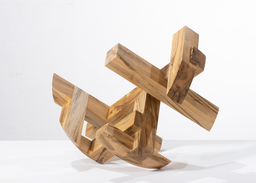Sculpture de bois d'érable ambrosia, réalisée par l'artiste François Mathieu.